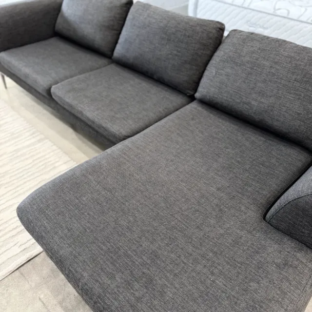 Long chaise and loose back cushions of the Freedom sofa seen from above