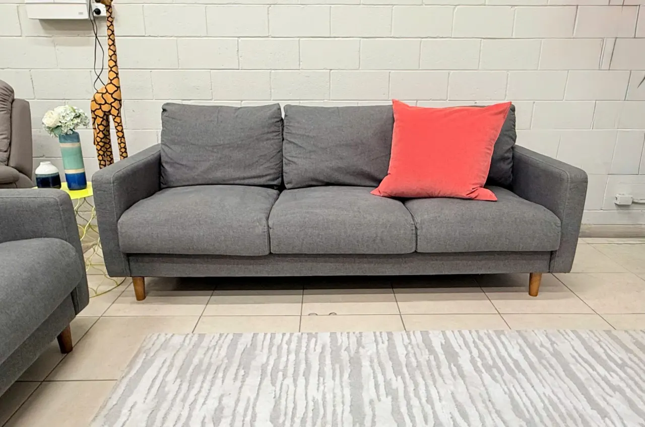 3 seater dark grey sofa