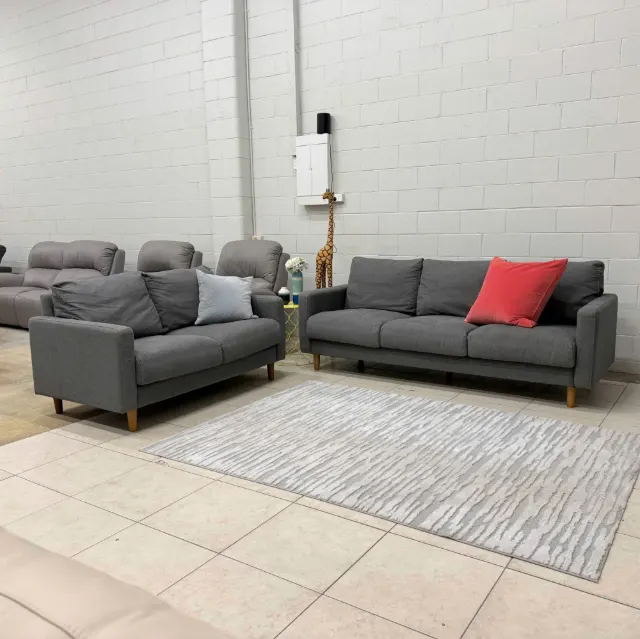 Set 2 + 3 seater dark grey sofa — photo 2