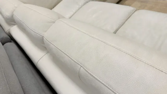 L shape real leather