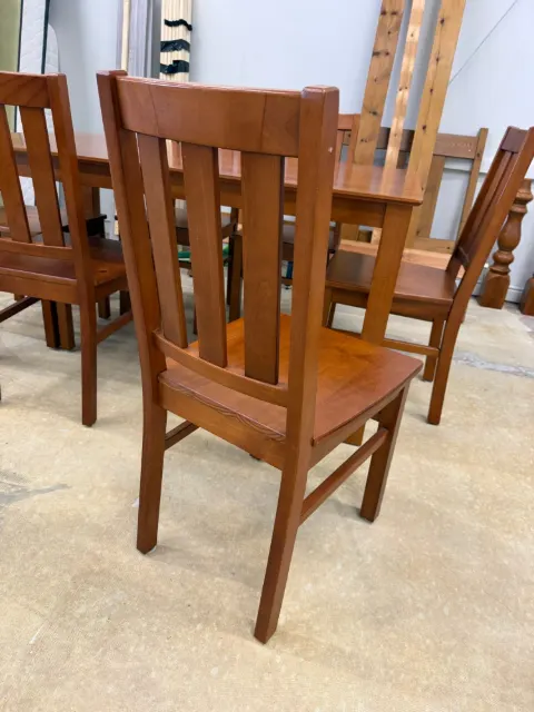 7-Piece Wooden Dining Set – Warm Brown
