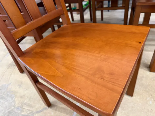 7-Piece Wooden Dining Set – Warm Brown