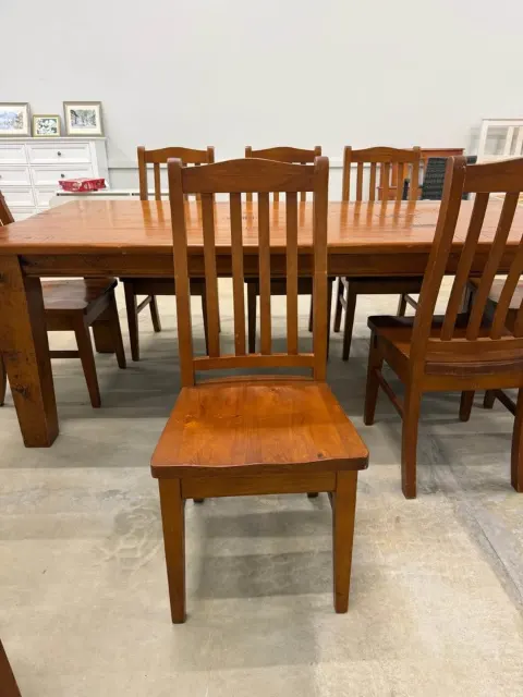 Solid wood table and 8 chairs