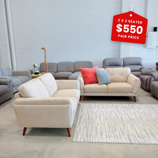 Matching Nick Scali 2 seater sofas – 2 x 2 set
