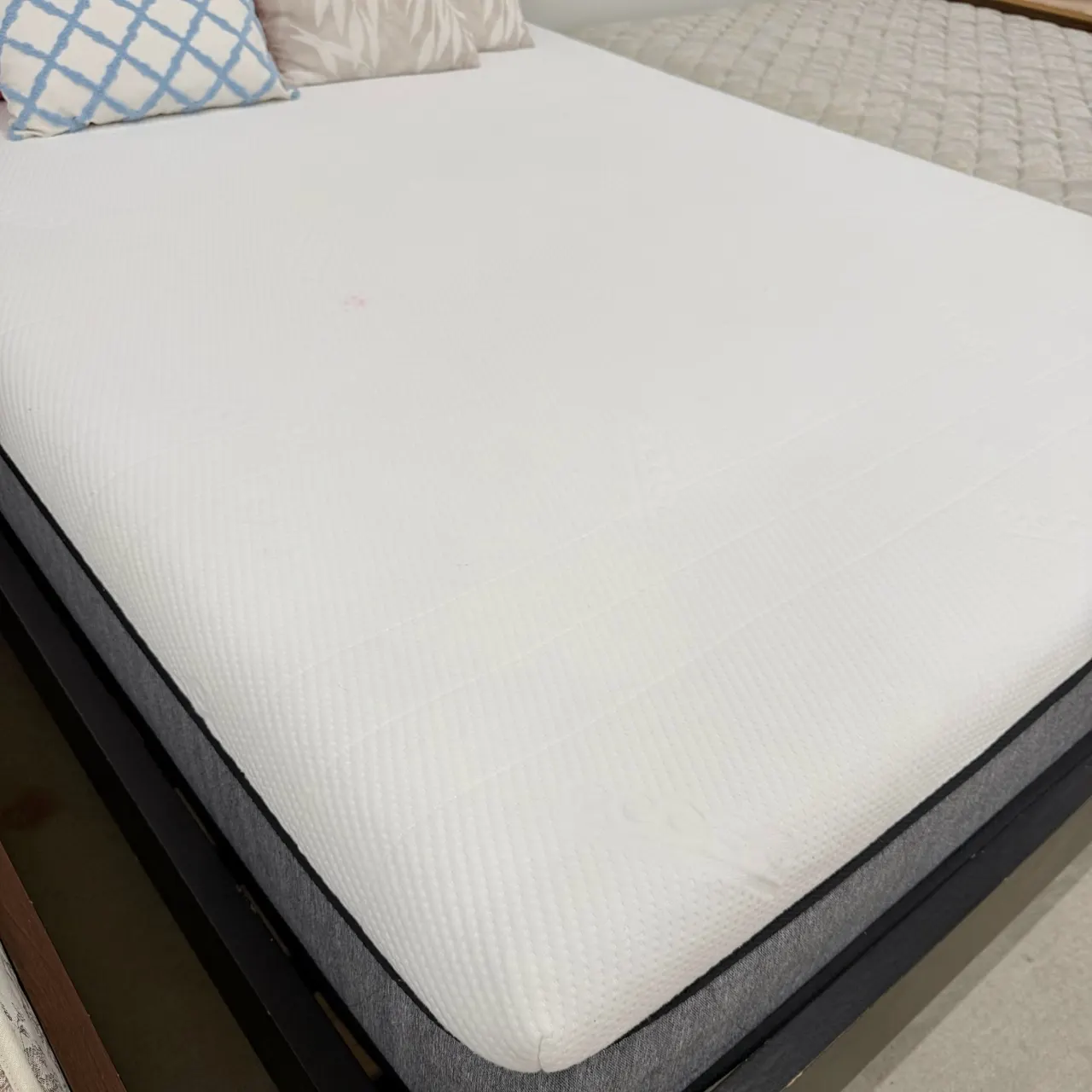 Ecosa queen mattress top with a soft quilted knit cover