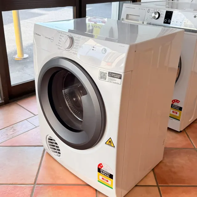 Westinghouse 5.5kg vented dryer, side angle