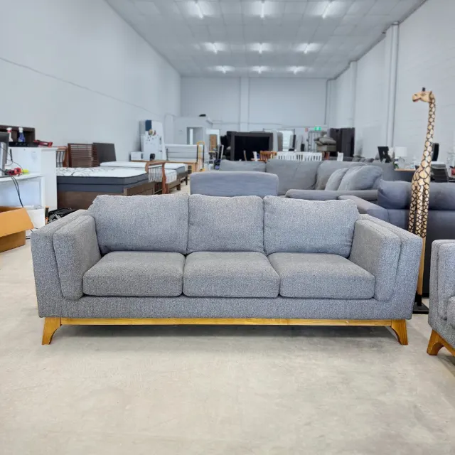 Grey 3+3 Seater Sofa Set — photo 3
