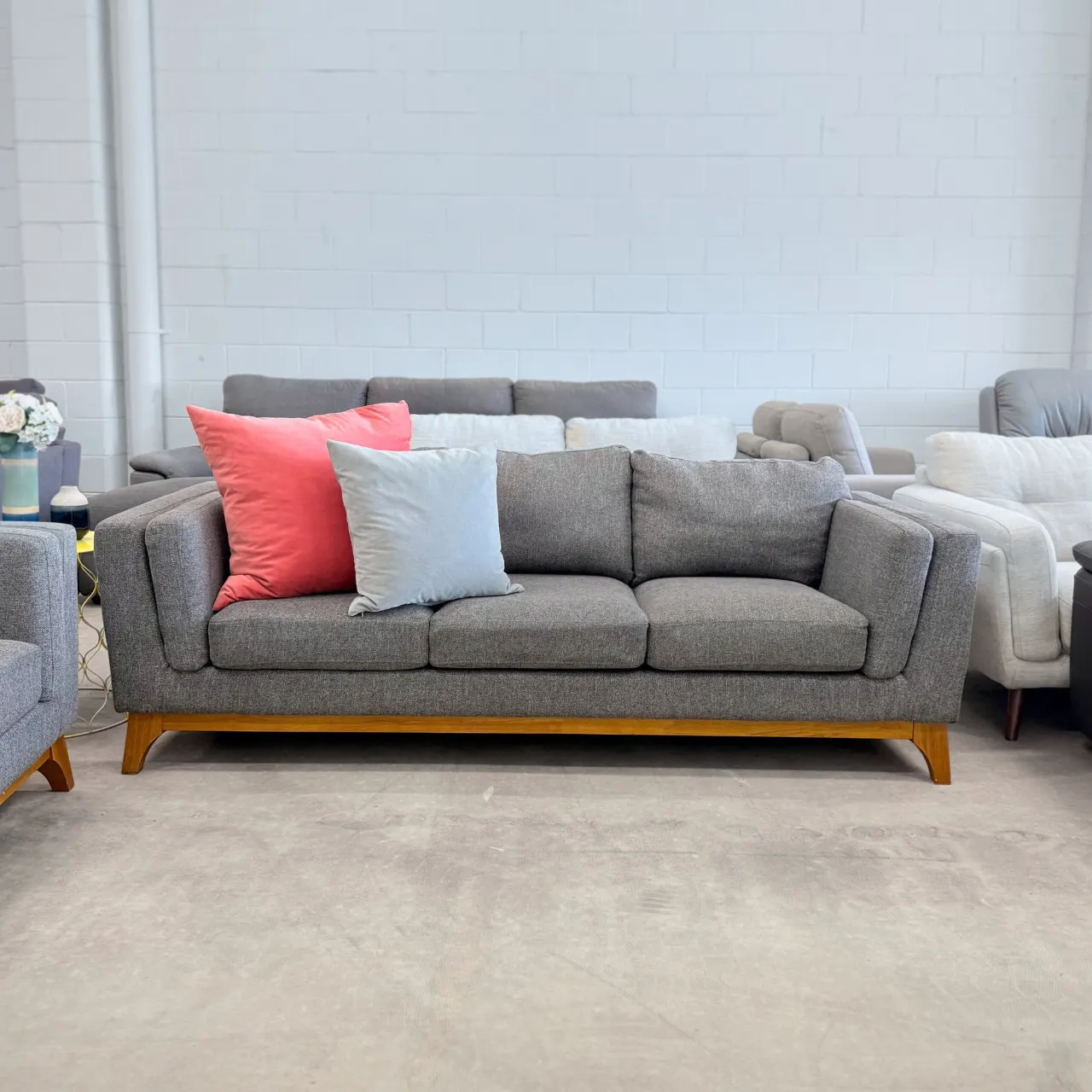 Grey 3+3 Seater Sofa Set — photo 2