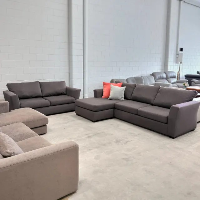 Grey L Shape 3+2 Sofa Set — photo 1