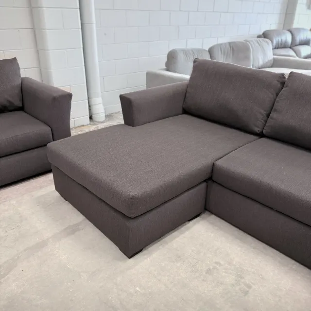 Grey L Shape 3+2 Sofa Set — photo 5